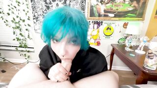 Emo Girl With Huge Tits Give Sloppy Head and Tittyfuck