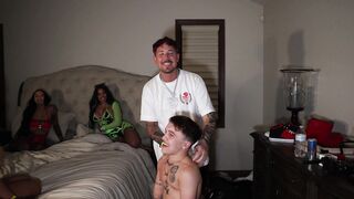 BONNIE BLUE & DWARF GANG BANG @ PILLOW TALK COACHELLA MANSION PARTY (w/ Kazumi & Luna Star)