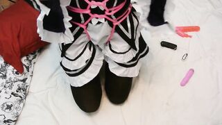 ManyVids Rem Cosplay Anal beads and Vibrator