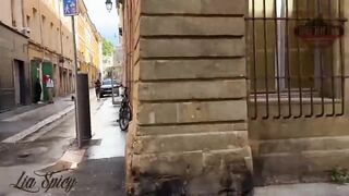 Lia a French MILF Brunette's Outdoor Threesome with 2Cocks on OnlyFans