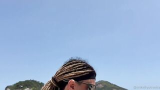 Kelly Oliveira a Beautiful Teen With Big Tits Ride Anal On Beach Sands
