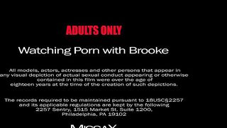 Brooke Barclays Watching Porn with Her Step Son on Bed Fucks at MissaX