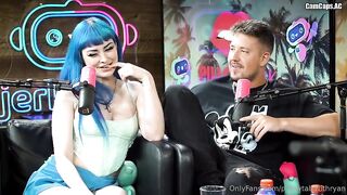 Jewelz Blu Fucks Dan Dangler's Grandpa Live During Pillow Talk Podcast