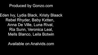 Anna De Ville WIth Eden Ivy At Gonzo Christmas Orgy 12 vs 11 Anal Cast
