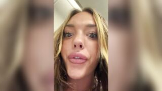 New Alanna Pow Horny Plane Passenger Pussy Play In The Toilet