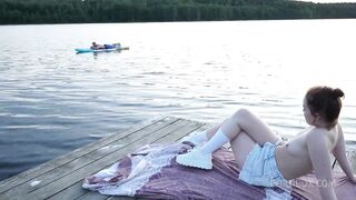 NEW Nicole Murkovski & Eveline - Two Girls Took Their Clothes Off On The Lake. A Passing Surfer Had Sex In The Open Air.