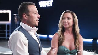 New Wifey - Callie Carter And Jackson Spit Roasted Hotwife Gets BBC Creampie For Full HD 1080p