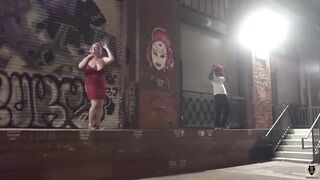 NEW bbw milf get fucking outdoor In public places, in public bathrooms, on the street and at night by young bbc - it is crazy !
