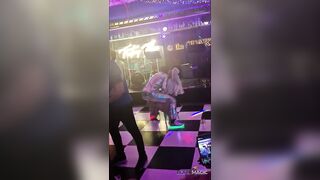 New blackmagic model at night club with milf and granny women