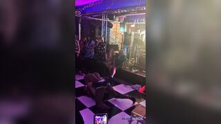 New blackmagic model at night club with milf and granny women