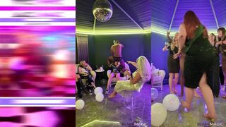 New blackmagic model with new wife in wedding night at night club