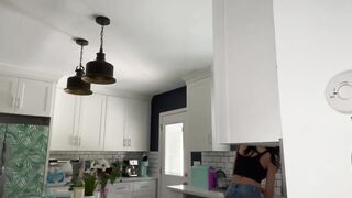 New Reagan Foxx Stepmom Having Sex With Fat Guy On The Kitchen