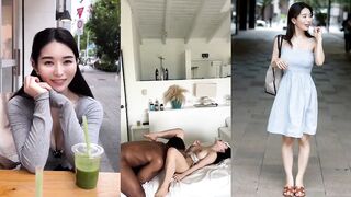 New Beautiful Japanese Model wanted to Try her first sextape with BBC she cant spot cumming after getting black socials in Telegram link