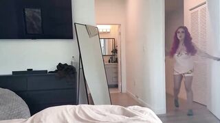 New Lily Lou Busty Pink Hair Stepsister Helps Me Cum